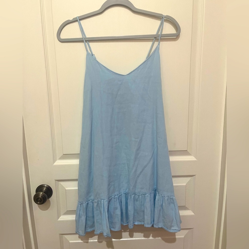 Lina Sky Blue Strappy Dress